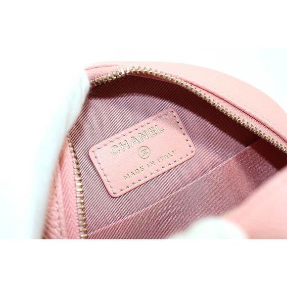 Chanel Matelasse Caviar Skin Pink CC Chain Clutch Bag Shoulder Bag